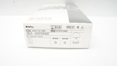 DePuy 1035-43-000 Self-Centering Bi-Polar Head 28mm ID x 43mm OD (x)